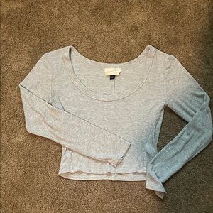 Universal Thread Light Gray Long Sleeve Bodysuit